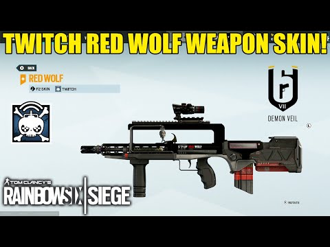Twitch Red Wolf Weapon Skin - Rainbow Six Siege