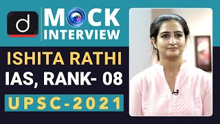 Ishita Rathi Rank-08 IAS - UPSC 2021  English Medi