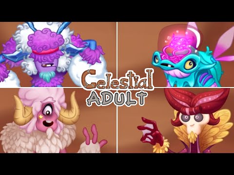 All Adult Celestials Update 8 - Young and Adult Comparison | My Singing Monsters