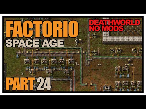 Factorio Space Age - Episode 24 - Blueprint Parametrisation & Logistic System! (Deathworld, no mods)