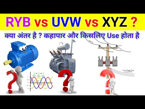 Difference Between RYB, UVW and XYZ in Electrical System | RYB और UVW & XYZ कनेक्शन में क्या अंतर है