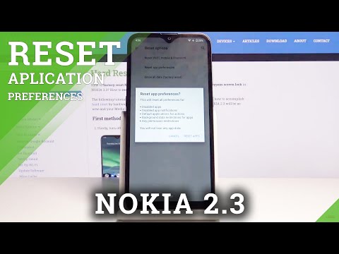 Reset App Preferences NOKIA 2.3