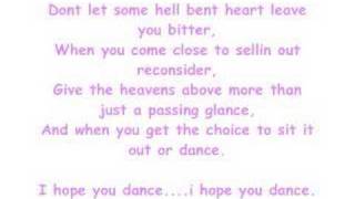 Lee Ann Womack-I Hope you Dance(with lyrics)