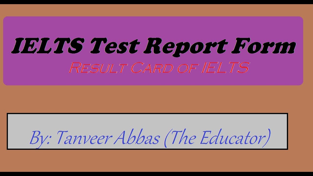 IELTS test report form/Result card