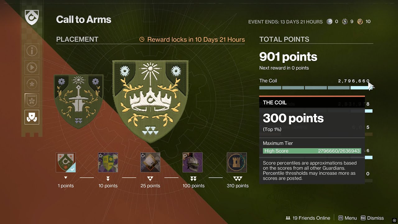 Solo The Coil: 2,796,660 Score - Call to Arms "Top 1%" Score [Destiny 2]