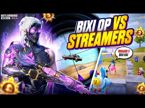 6 Streamers Shocked by Bixi Op Skills 🔥 Bixi Op vs Streamers | BGMI