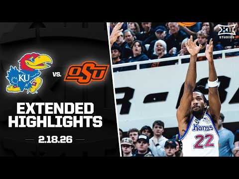 #8 Kansas vs. Oklahoma State Extended Highlights | 2025-26 Big 12 Men's Basketball