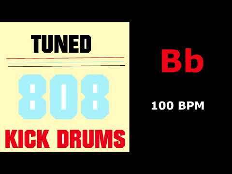Bb  - 100 BPM - Tuned 808 Kick Drum Metronome