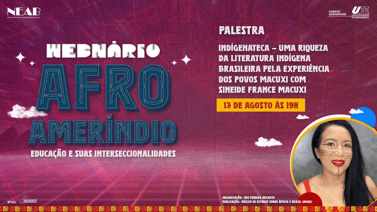 Webinário AFROAMERÍNDIO - DIA 13/08