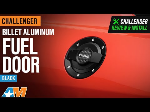 2008-2014 Challenger Scott Drake Billet Aluminum Fuel Door; All-Black Review & Install