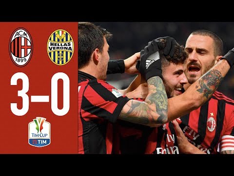 Highlights AC Milan 3-0 Hellas Verona - TIM Cup Round of 16 - 2017/18
