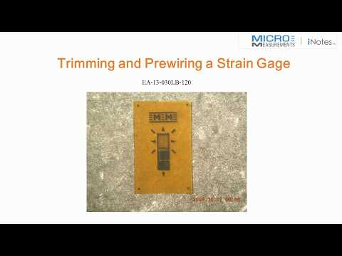 Tutorial:  How to Trim and Solder Wires Prior to Installation of a Strain Gage