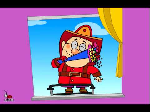 Cool Free Funny Happy BirthDay Animated Greeting FireMan Ecard LadyBugEcards.com