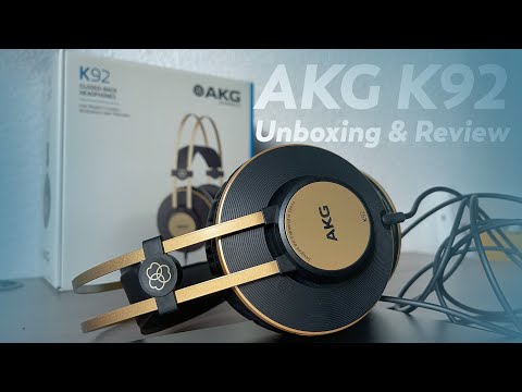 AKG K92 Closed-Back Over-Ear Studio Headphones 2010s - Black/Gold image 2