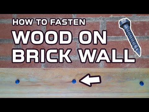How to mount 2x4 to brick or concrete wall | Tapcon concrete screws into brick