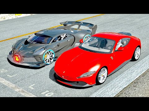 Ferrari Roma vs Bugatti Black Devil at Monza GP
