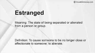Estranged Meaning