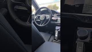 Driverless car in San Francisco (with our ship, Discovery Princess, in the background)