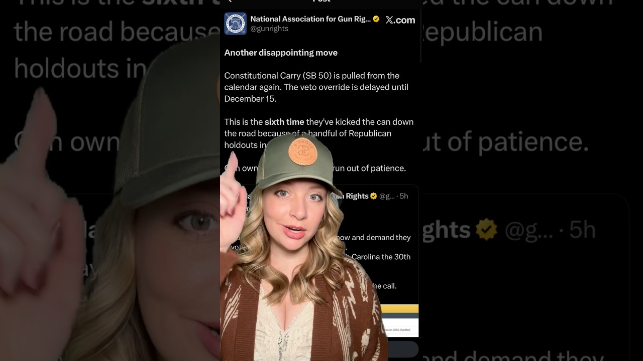 Update! The Constitution Carry Vote Has Been… Rescheduled?!? #2ndamendment #shortsfeed #shorts