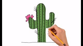 How to Draw a Cactus Step by Step Easy For Kids