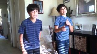 @RoneyBoys (Isaac &amp; Ian) sing U Smile by Justin Bieber