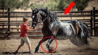 10-Year-Old Boy Buys a Sick Horse at Auction, The next action surprised us...
