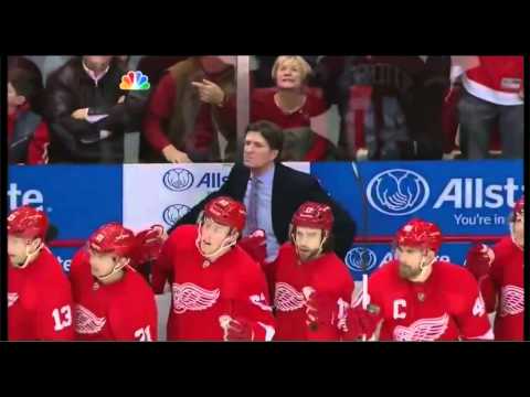 Drew Miller scores off a great pass-Blues vs Red Wings 2/13/13