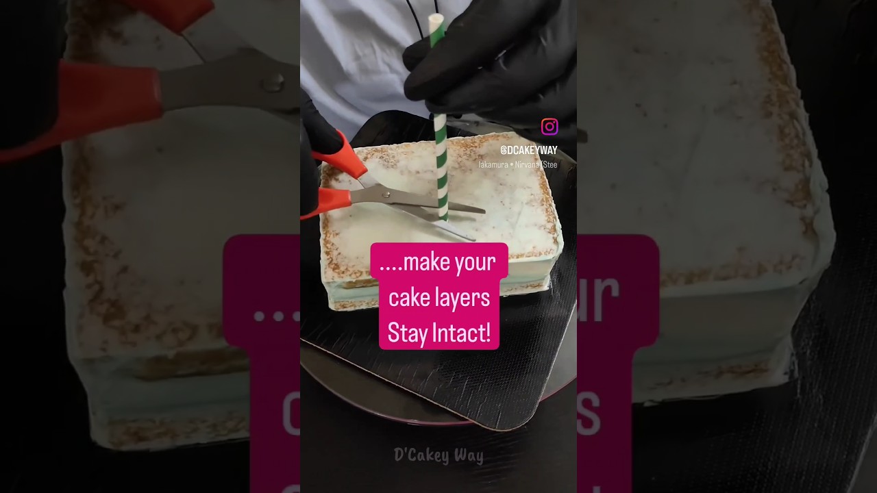 How to use Cake Dowels | Cake Making Tips | How to avoid sliding of cake layers | D'Cakey Way Shorts