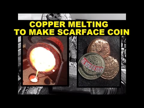 MELTING COPPER AND CASTING SOME COPPER COINS