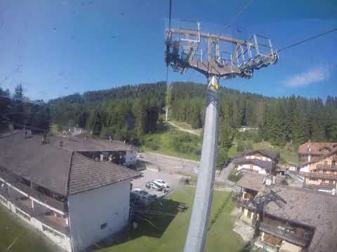 Risalita integrale cabinovia Agamatic "Belvedere" Folgarida (Tn); 5/8/2019 (gondola lift / Seilbhan)