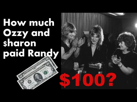 How much Ozzy and Sharon paid Randy Rhoads