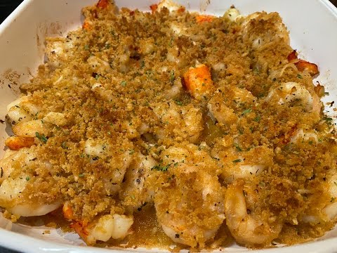 Shrimp & Lobster with Seafood Stuffing Recipe
