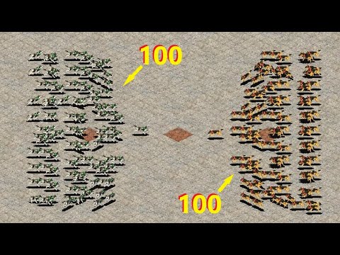Dogs - 100 vs 100      Red Alert 2