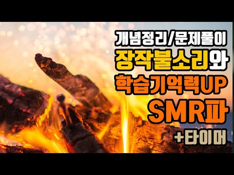 (개념정리/문제풀이) 📓학습기억SMR파 + 장작불소리🔥 + 시간타이머🕜 | 15 Hz SMR파 + 장작불소리 - 학습기억력향상 | 15 Hz EEG+Wood Fire