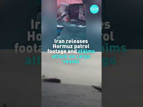 Iran releases Hormuz patrol and claims attack on cargo vessel