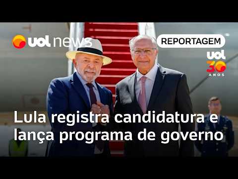 Lula oficializa candidatura no TSE e apresenta plano de soberania