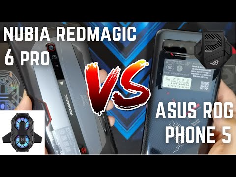 Antutu V9 NUBIA REDMAGIC 6 Pro vs ASUS ROG PHONE 5, WITH and WITHOUT the COOLER