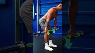 Así se hacen los remos con barra en 5 pasos #shorts