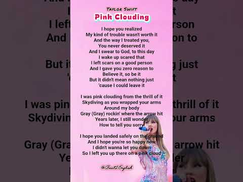 Taylor Swift &ndash; Pink Clouding (Lyrics) | The Life of a Showgirl: The Encore #shorts #viral #trending