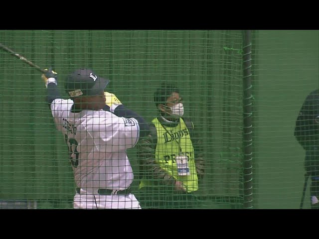 【春季キャンプ】ライオンズ新加入野手コンビ・セデーニョとネビンがマシン打撃!!  2025年2月1日 埼玉西武ライオンズ
