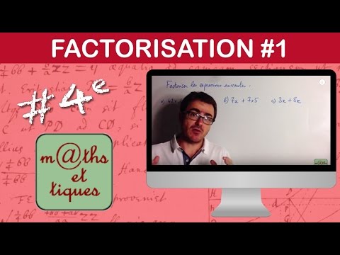 Factoriser une expression (Niv.1) - Quatrième