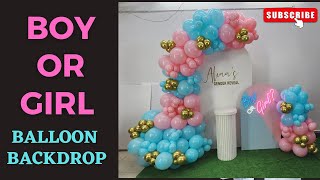 Or Girl Balloon garland | How To Make Boy Or Girl Balloon Decoration? Party King Kuwait |