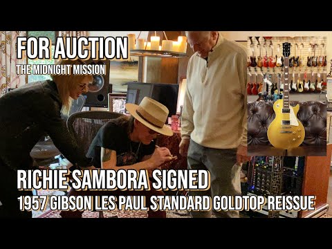 Richie Sambora signed 1957 Gibson Les Paul Standard Goldtop RI for AUCTION | Norman's Rare Guitars