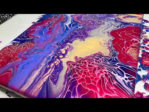 (113) Unbelievable Result - Swipe Technique Acrylic Pouring with Lacing | Fluid Art for Beginners