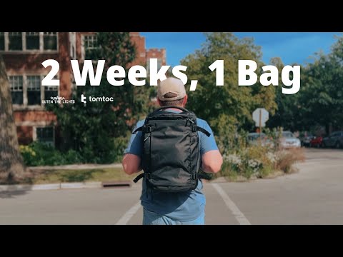 Two Weeks, One Bag | Minimalist Pack With Me | Tomtoc Navigator T66 Liteway Backpack 28L