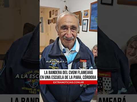 La bandera del CVGM, fue entregada a una escuelita de La Para, Córdoba