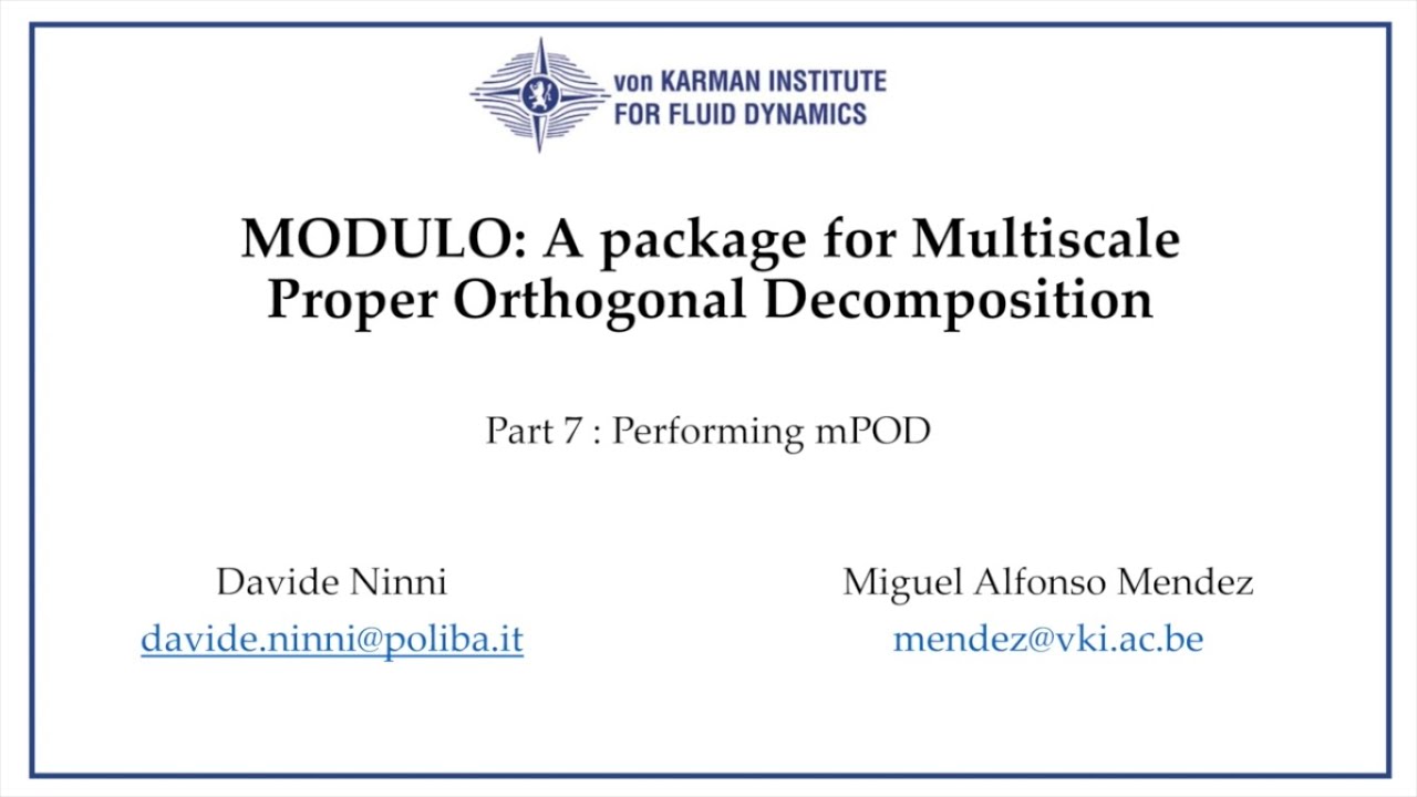 MODULO Tutorial 7 : Performing mPOD