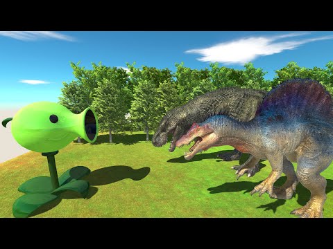 Which Team Will Win? Peashooter vs Dinosaurs - Animal Revolt Battle Simulator