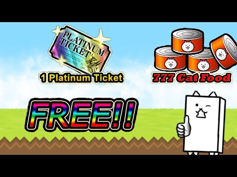 Free platinum ticket and over 900 catfood! | Battle cats