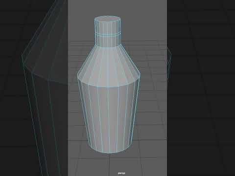 MODELING LOW POLY BOTTLE IN AUTODESK MAYA and SUBSTANCE PAINTER #shorts